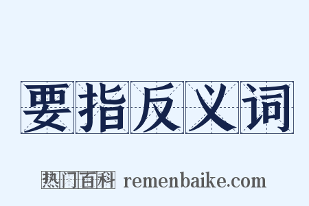 要指反义词是什么意思的图片
